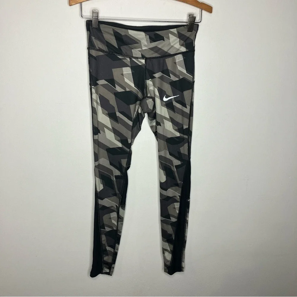 Nike power racer geo groove printed running tights size XS‎